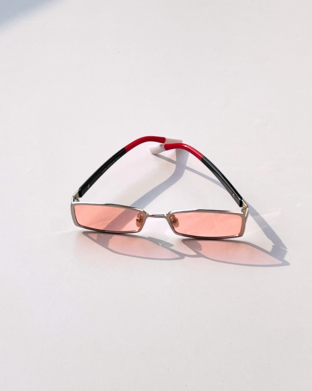 Korean Style Sunglasses – Pink Lens & Silver Frame