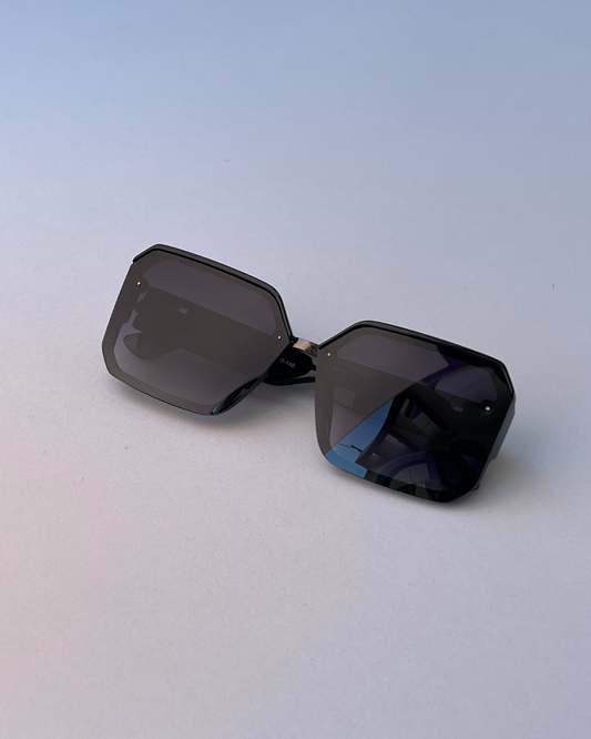 Oversized Square Sunglasses – Black Frame