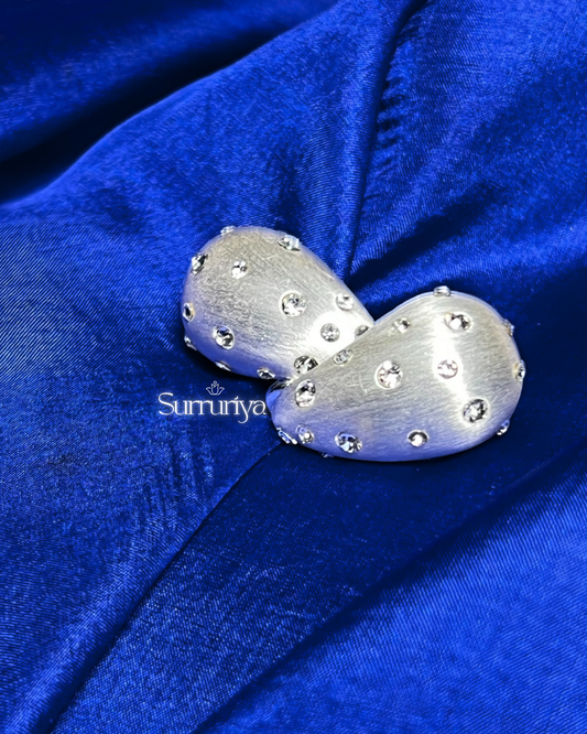 Moonlit Frost Textured Crystal Earrings