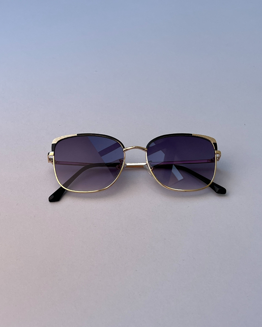 Gold Frame Square Sunglasses