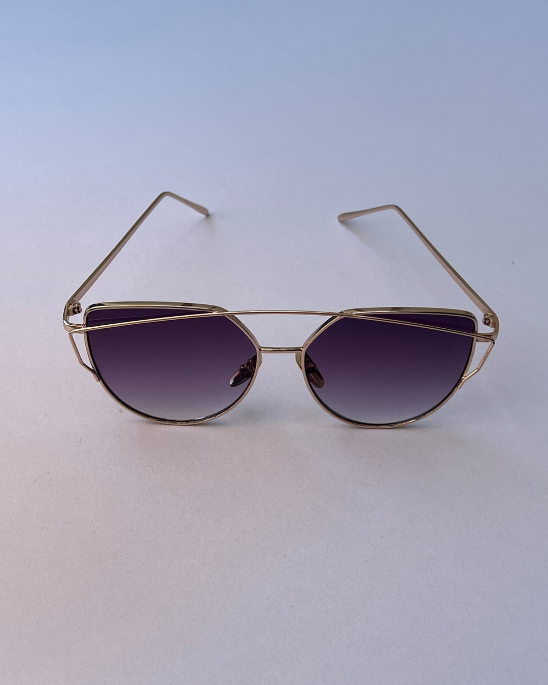 Geometric Purple Gradient Sunglasses for Women