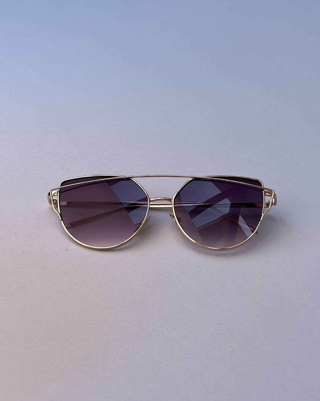 Geometric Purple Gradient Sunglasses for Women