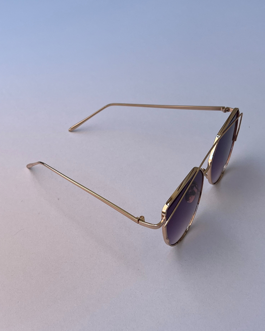 Geometric Purple Gradient Sunglasses for Women