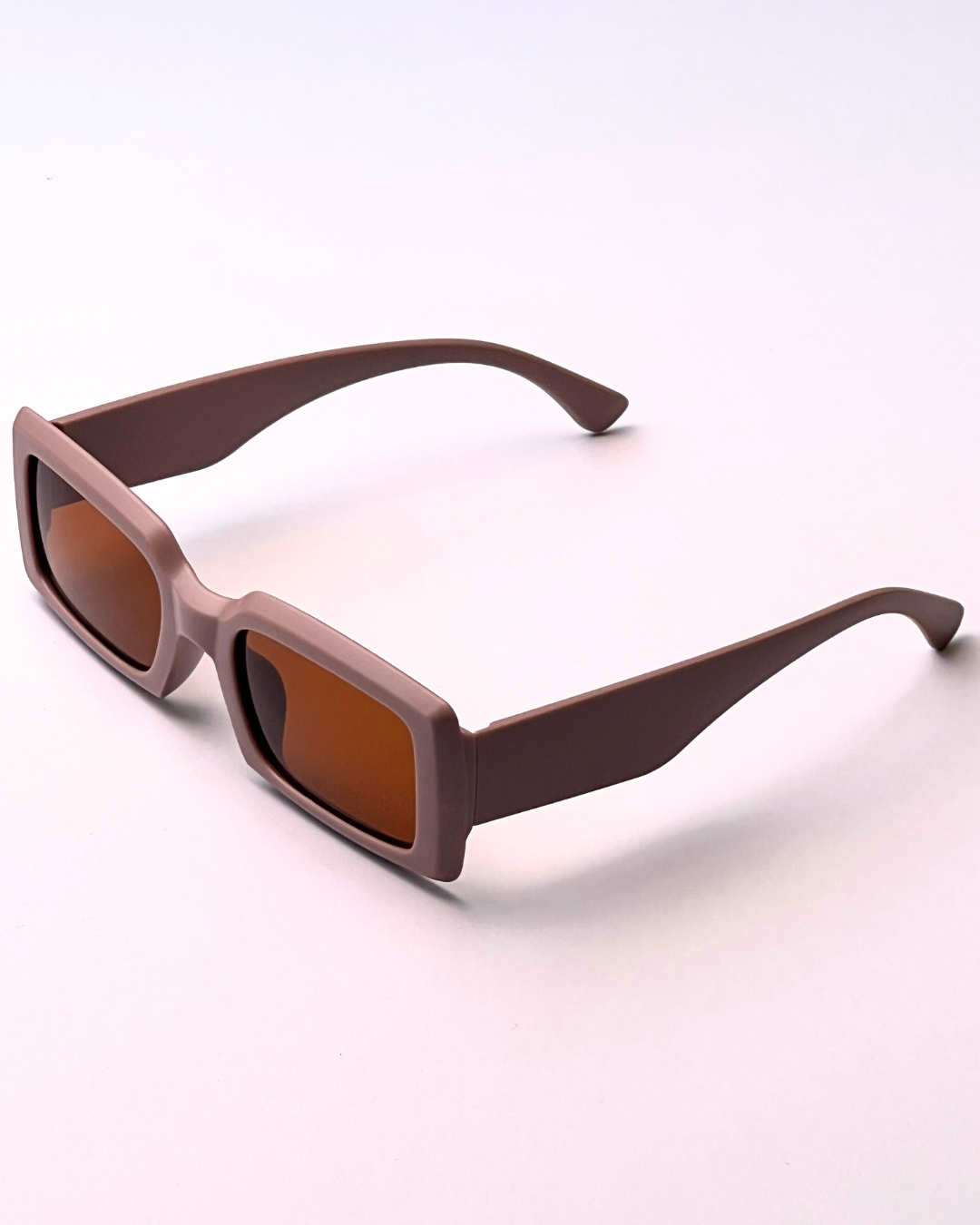 Enacolor Square Fashion Sunglasses – Brown Lens
