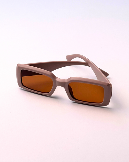Enacolor Square Fashion Sunglasses – Brown Lens