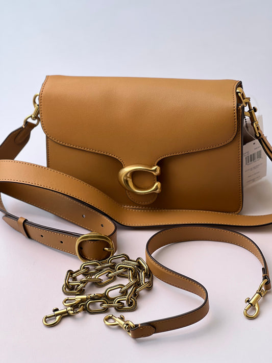Light Brown Chain Strap Crossbody Shoulder Bag