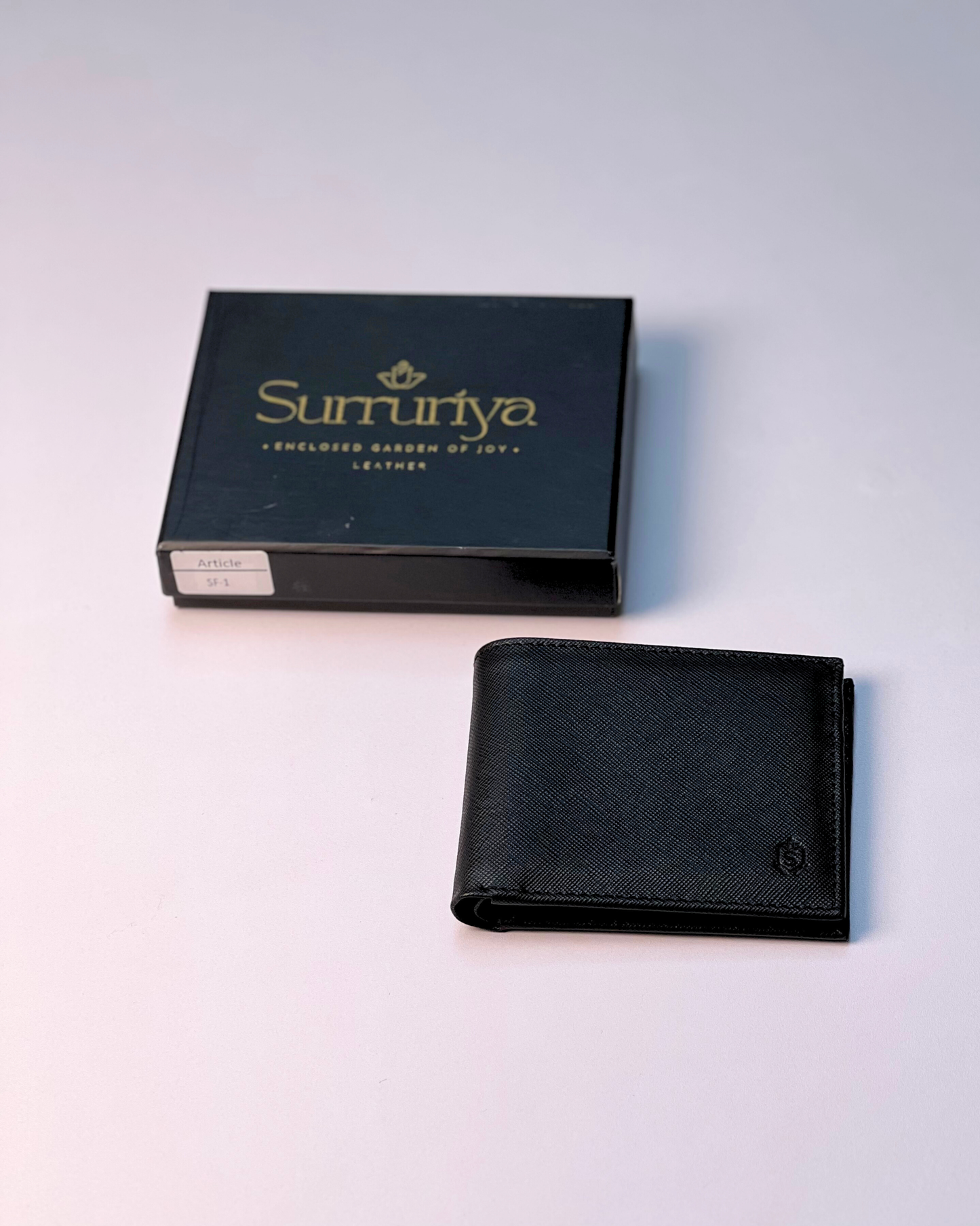 Noirix – Premium Black Saffiano Texture Book Wallet