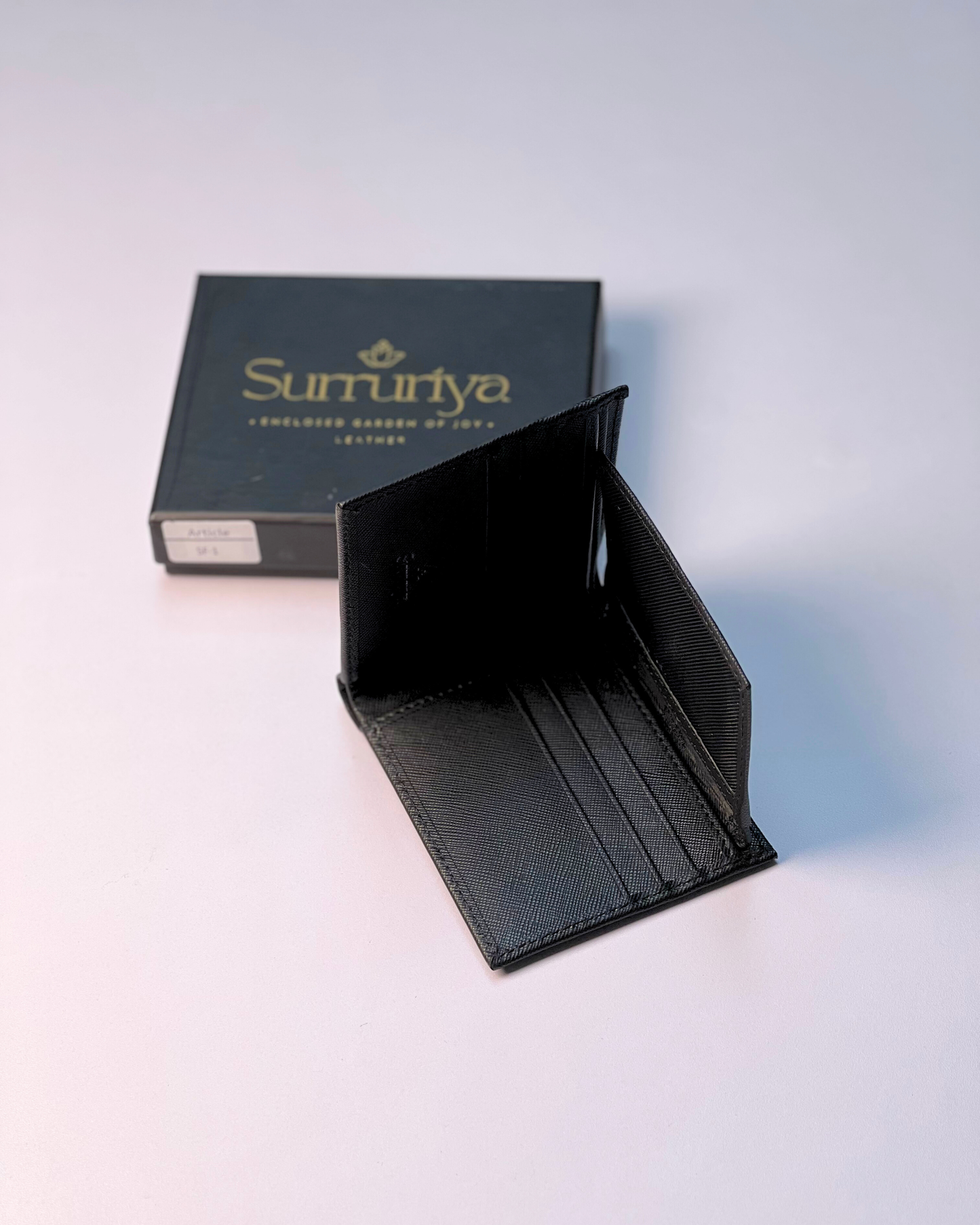 Noirix – Premium Black Saffiano Texture Book Wallet