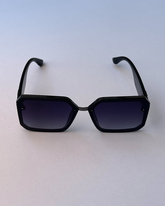 Oversized Square Sunglasses – Black Frame