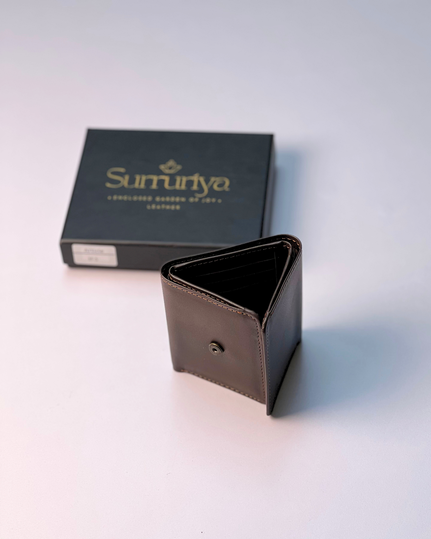 Trifold Premium Plain Leather Wallet – Brown