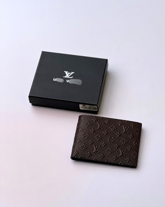 Brown Embossed Premium Dollar Size Wallet | Classic Design
