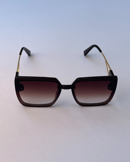 Oversized Square Sunglasses – Brown Gradient