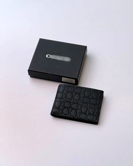 Premium Black Embossed Euro Size Wallet | Elegant & Durable