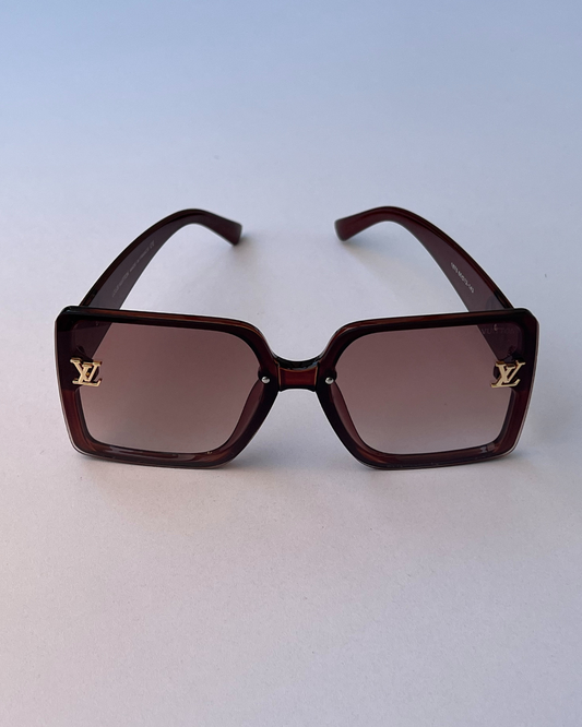 Oversized Square Sunglasses – Brown