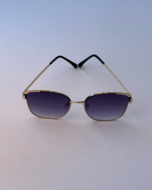 Gold Frame Square Sunglasses