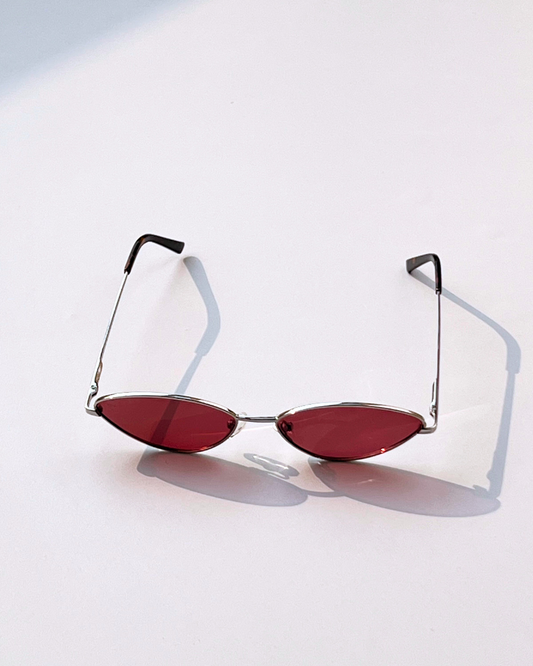 Trendy Red Lens Sunglasses –Perfect for Slim Face