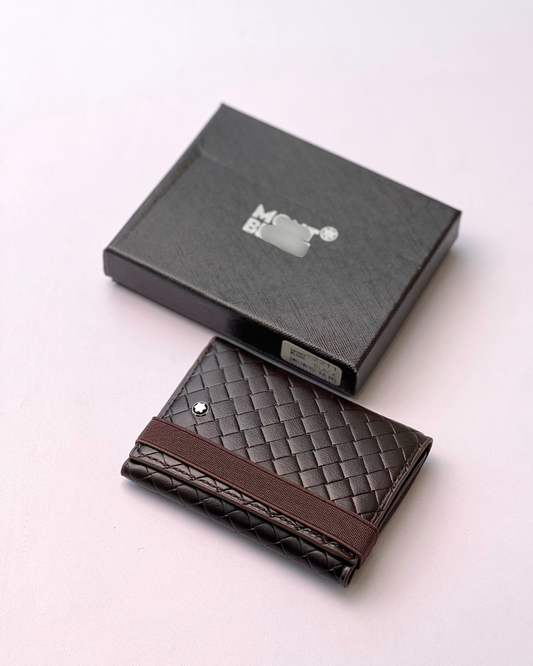 Men’s Brown Trifold Wallet – Textured Design & Compact Size