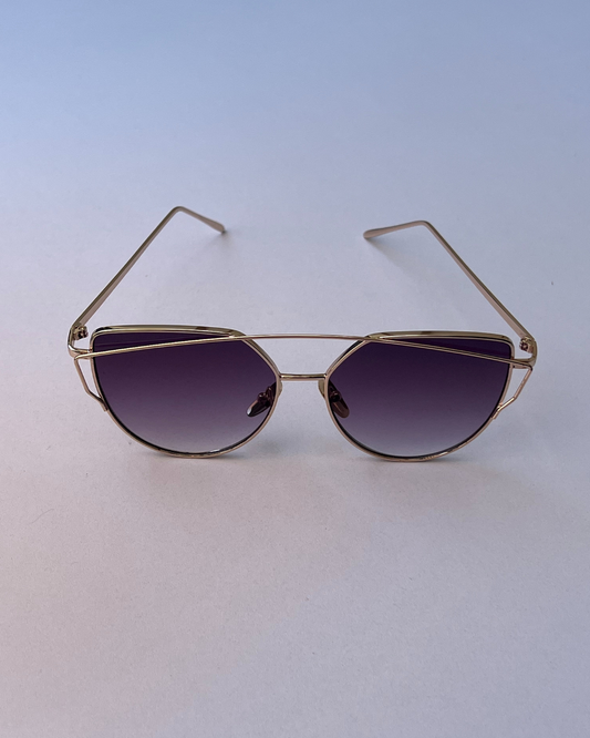 Geometric Purple Gradient Sunglasses for Women