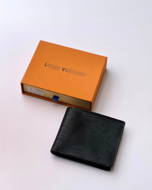 Premium Black Textured Leather Euro Wallet | Sleek Everyday Style