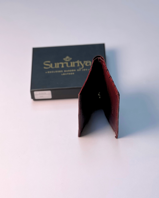 Red Crocodile Texture Premium Buffalo Leather Wallet