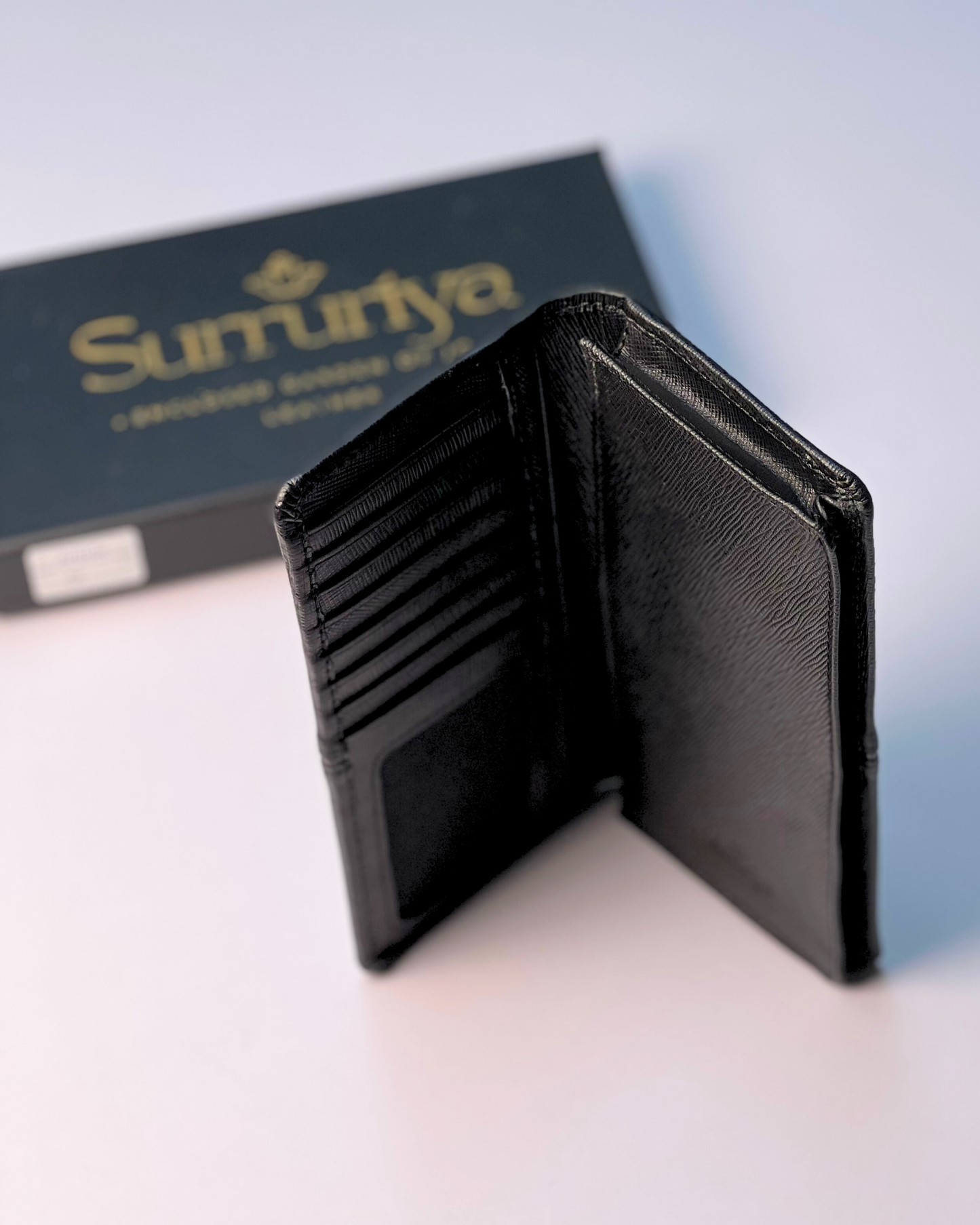 Black Premium Saffiano Leather Long Wallet