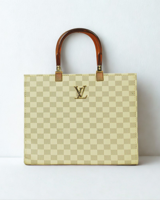 Luxury Branded Premium Tote Bag Checkered Design