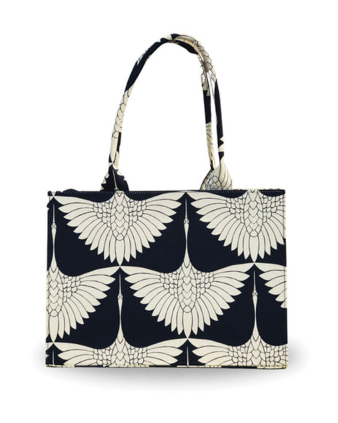 Crane Print Canvas Tote Bag | Stylish & Lightweight